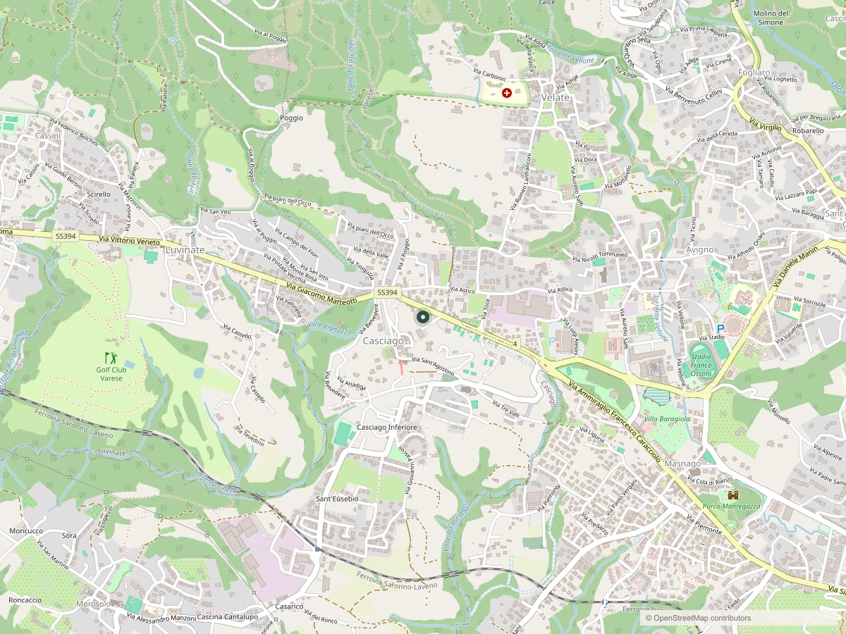 Mappa che mostra la posizione dello studio di Marta Paradiso in Via Liguria a Varese